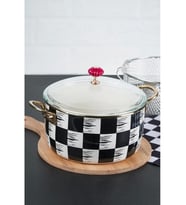 Acar XAP22.0249 Emaye Kızartma Tenceresi 22 cm (Siyah)