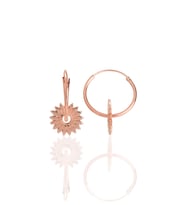 Söğütlü Silver Gümüş rose sunflower halka küpe