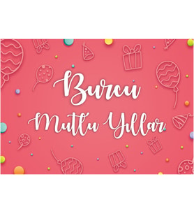 Balon Temalı Doğum Günü Afişi