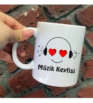 Size Özel Müzik Keyfisi Seramik Baskılı Kupa Bardaklar