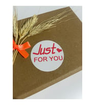 Just For You Kalın Yazı Kalpli Yuvarlak Yapışkanlı Etiket 4x4 cm 120 adet