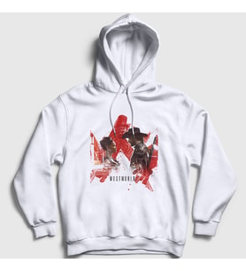 Presmono Unisex Beyaz Maeve Hector Westworld Kapüşonlu Sweatshirt 224261tt