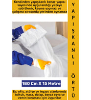 Kendinden Yapışkanlı Tadilat İnşaat Boya Badana Kir Toz Kalıntı Eşya Koruma Örtüsü 180 Cm x 15 Metre