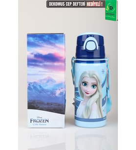 x Dekomus Lisanslı Elsa FrozenIce Princess Collection 500 Ml Çelik Matara