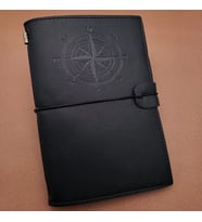 pilelistore Siyah Deri Pusula Defter