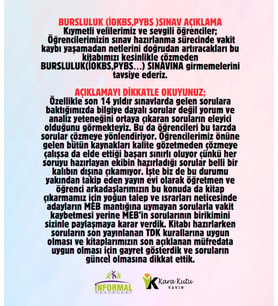 2027 7.Sınıf YENİ SİSTEM İOKBS BURSLULUK ALTIN PAKET Deneme Seti ve Çıkmış Soru Bankası Çözümlü