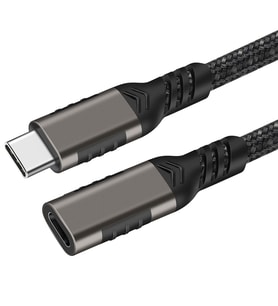 Lexroo Extension USB3.2 Type-C PD Uzatma Kablosu 100W 20Gbps 4K@60Hz 3 Metre - Siyah