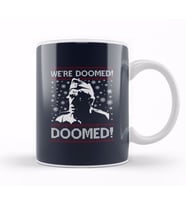 Dads Army We're Doomed Christmas Knit Pattern Kupa Bardak Porselen