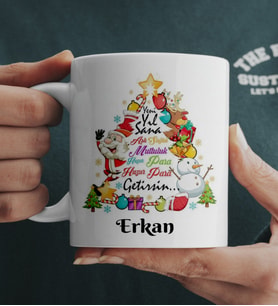Mesajlı İsimli Yeni Yıl Hediyesi Kupa