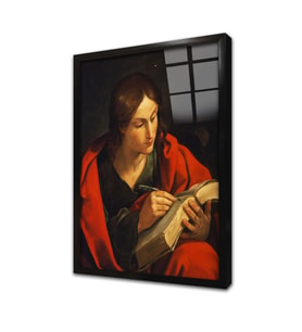 Aziz John Evangelist Çerçeveli Cam Tablo