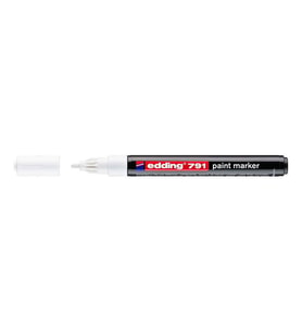 Edding 791 Çok Amaçlı Örtücü Boyama Dekorasyon Markörü 1-2 mm BEYAZ 