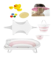 Bebek Banyo Küvet Seti 8 Parça (Pembe)