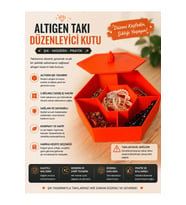 Altıgen Takı Düzenleyici Kutu, Bölmeli ve Dekoratif Saklama Çözümü