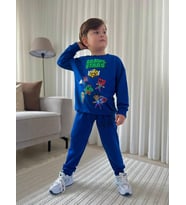 Cg Kids Brawl Stars 2 Iplik Kumaş Erkek Çocuk Alt Üst Takım Süper Kalite Sırt Baskı Detay (Mavi)