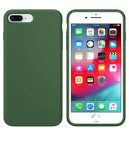 Apple iPhone 8 Plus İçi Kadife Silikon Kılıf Yeşil