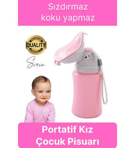 Portatif Kız Çocuk Pisuarı Lazımlık Çiş Eğitimi Taşınabilir Acil Taşınabilir Pembe Sızdırmaz Tuvalet