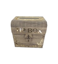 Ahşap Aynalı Pleksili Tip Box Kumbara Ve Bahşiş Kutusu Tipbox