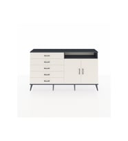 Arges Konsol 2 Raflı 5 Çekmeceli 2 Kapaklı 176x30x99 Antrasit-Aytaşı