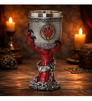 Orta Çağ Ejderha Figürlü 3D Kabartmalı Fantasy Kadeh Bardak Metal İç Hazneli Dekoratif Koleksiyon