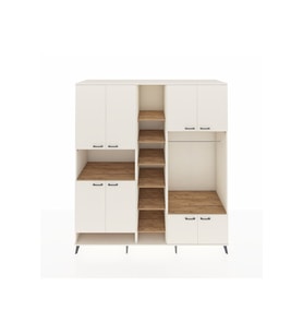 Kronos Dolap 18 Raflı 8 Kapaklı Tek Askılı 220x59x243 Aytaşı-Aytaşı/Çam