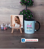 Edebiyat Öğretmeni Fotoğraflı Dekoratif Taş, Kupa Bardak Beyaz Hediye (Model 11)