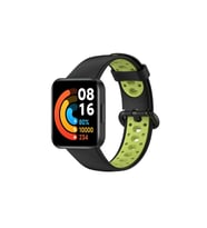 Watch 2 Spor Delikli Kordon - Siyah-Yeşil