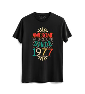 Vintage 1977 Awesome Siyah Tshirt