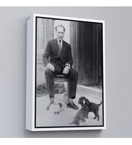 Beyaz Çerçeveli Atatürk Portre Tablosu Mustafa Kemal Atatürk Dikdörtgen Dekoratif Kanvas Tablo (Beyaz)