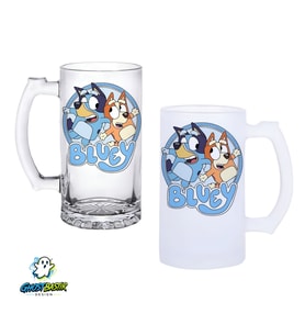 Bluey Kulplu Bira Bardağı Buzlu veya Şeffaf Seçenekli 0277