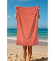 Hızlı Kuruyan Plaj Havlusu %100 Pamuk Summer Peach Plaj Havlusu - Pembe (Karışık)
