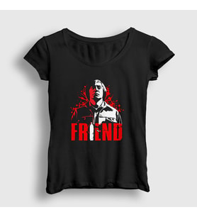 Presmono Kadın Siyah Friend Film No Country For Old Men T-Shirt 248087tt
