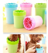 Silikon Jel Fırçalı Kedi Köpek Pati Ayak Yıkama Pati Temizleme Kovası (small)