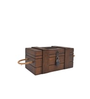 Ahşap Tipbox Ceviz Asma Kilit Hediye 27cm x 14cm Genişlik, 12cm Yükseklik (Kahverengi)