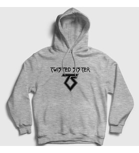 Presmono Unisex Gri Logo V3 Twisted Sister Kapüşonlu Sweatshirt 180187tt (Gri)