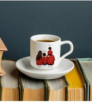 Aile Tasarımlı Kişiye Özel Türk Kahvesi Fincanı