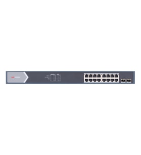 HIKVISION 16port PoE 150w 2-SFP Gigabit Yönetilemez Switch DS-3E0518P-E/M