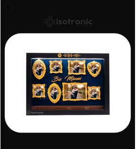 İsotronic Kişiye Özel Fotoğraf Çerçevesi – Biz Müzesi Lacivert Beyaz Led