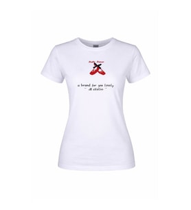 Trender Pretty Dancer O Yaka Beyaz Kadın T-Shirt 26YDT1000005