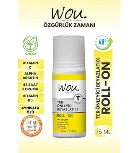 WOU World of Unique Wou Ter Önleyici Beyazlatıcı Roll-on Deodorant 75 ml