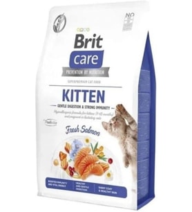 Care Gentle Digestion & Strong immunity, Yavru Kediler İçin, Tahılsız, Hipoalerjenik, Taze Somon Balıklı Kuru Mama, 2 kg