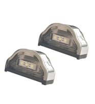 2 Adet Tır Kamyon Dorse Plaka Lambası Kobra Model 12-24 Volt (Krom)