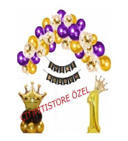 En Yeni Konseptiyle Kral Taçlı 1 Yaş Sade Şık Set