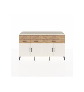 Kronos Konsol 3 Raflı 6 Çekmeceli 4 Kapaklı 176x59x99 Aytaşı-Aytaşı/Çam