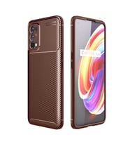 Realme 7 Pro Kılıf Esnek Soft Karbon Tasarım Legion Serisi (Kahverengi)