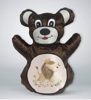 BK Gift Sevimli Aslan Tasarımlı Kahverengi Ayıcık Yastık-1