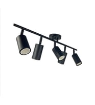 RİOLİGHT LED SPOT,LED AVİZE SİYAH 1 GÖVDE 5XGU10 DUYLU GÜN IŞIĞI 360 DERECE HAREKETLİ BAŞLIK SPOT