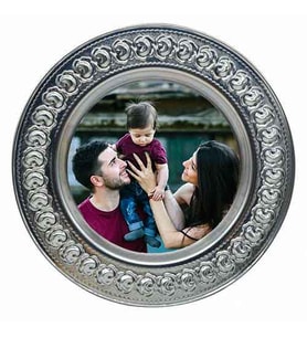 Altın veya gümüş  renkli metal tabak-istenilen baskıyla (Gümüş)