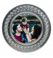 Altın veya gümüş  renkli metal tabak-istenilen baskıyla (Gümüş)
