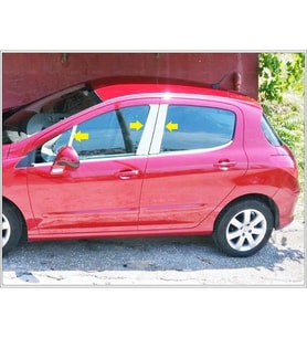 Peugeot 308 HB Krom Kapı Direk Seti 6 prç 2007-2013 Arası P.Çelik
