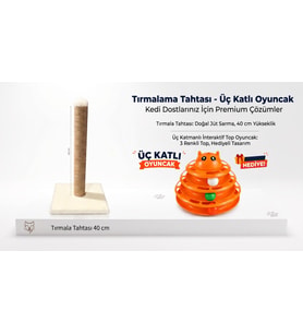 TIRMALAMA TAHTASI - ÜÇ KATLI OYUNCAK - TASMA